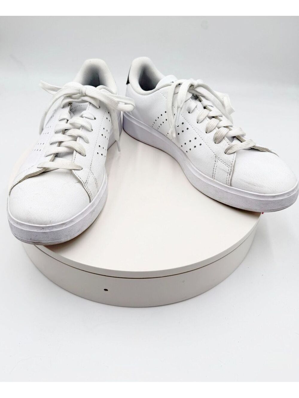 Adidas Women's Advantage 2.0 Leather Tennis Sneakers Cloud White Size 8